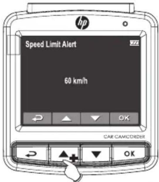 Speed Limit Alert 60 km/h CAR CAM/CORDER