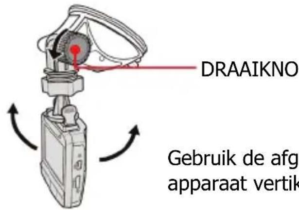 DRAAIKNO Gebruik de afg apparaat vertik