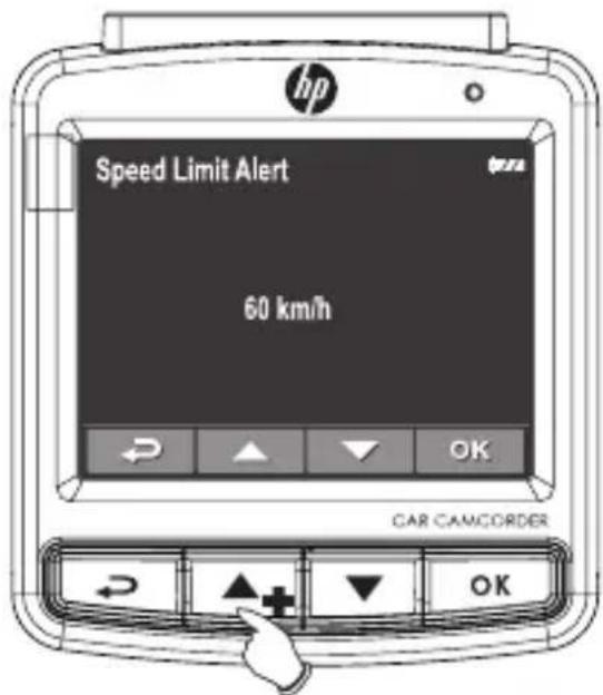 Speed Limit Alert 60 km/h CAR CAMCORDER