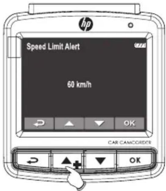 Speed Limit Alert 60 km/h CAR CAMCORDER