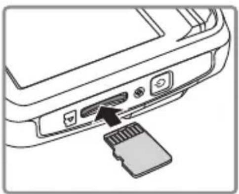 HP F310 - Insert the Micro SDHC Card / Connect to Power (Please use class 6 or above the micro SDHC cards for this camcorder.) - 1