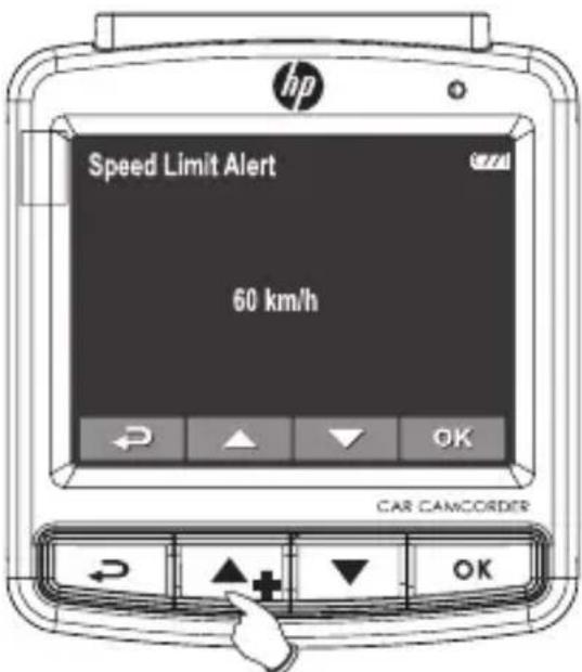 Speed Limit Alert 60 km/h CAR CAMCORDER