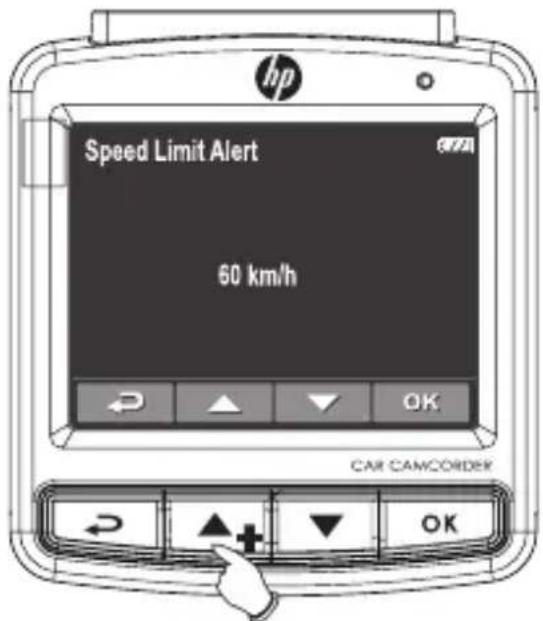Speed Limit Alert 60 km/h CAR CAMCORIDEK