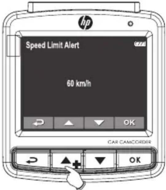 Speed Limit Alert 60 km/h CAR CAMCORDER