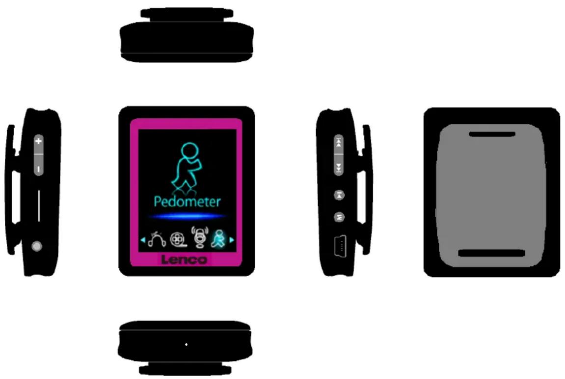 LENCO Podo-152 - Media Player with Pedometer - 1