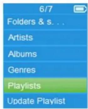6/7 Folders & s. . . Artists Albums Genres Playlists Update Playlist