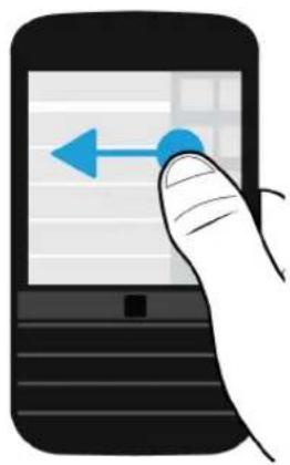 Illustration of a hand pointing at a smartphone screen with a blue left-pointing arrow (no text or symbols)