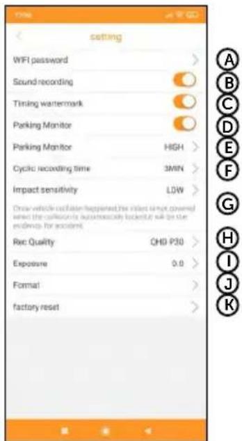 TrueCam M9 GPS 2.5K - CAMERA SETTINGS: - 1