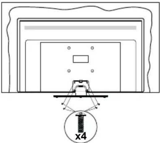 PANASONIC TX-24JS350E - Montaje del pedestal - 3