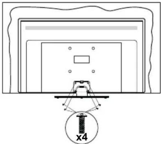 PANASONIC TX-32JS350E - Montaje del pedestal - 3