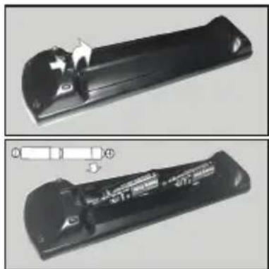 PANASONIC TX-50HX580E - Inserting the Batteries into the Remote - 1