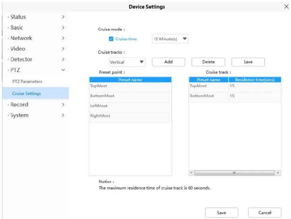 FOSCAM SD2X - Cruise Settings - 1