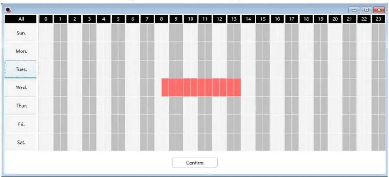 FOSCAM SD2X - Specify an alarm schedule - 2