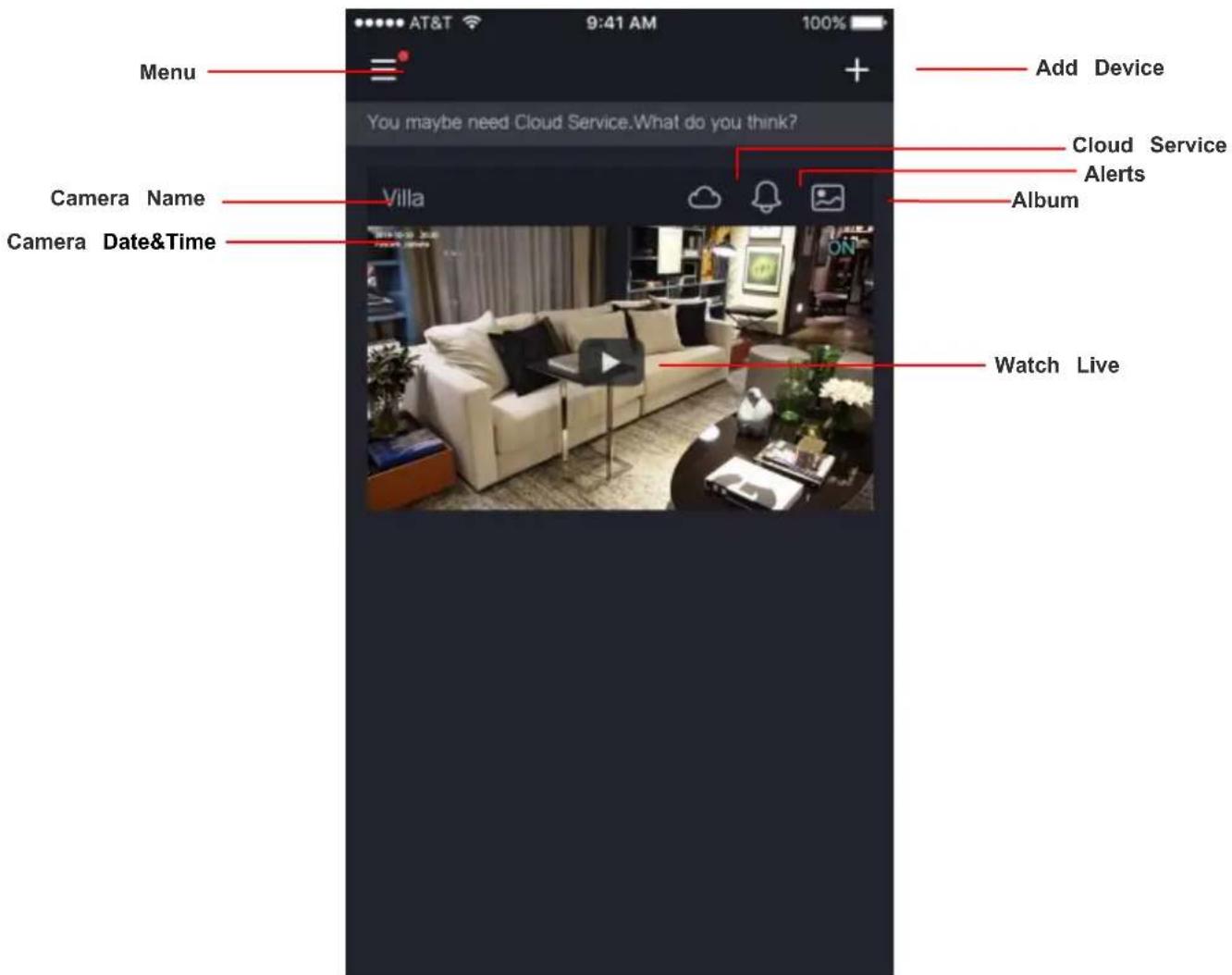 FOSCAM SD2X - Foscam APP Surveillance Window - 1