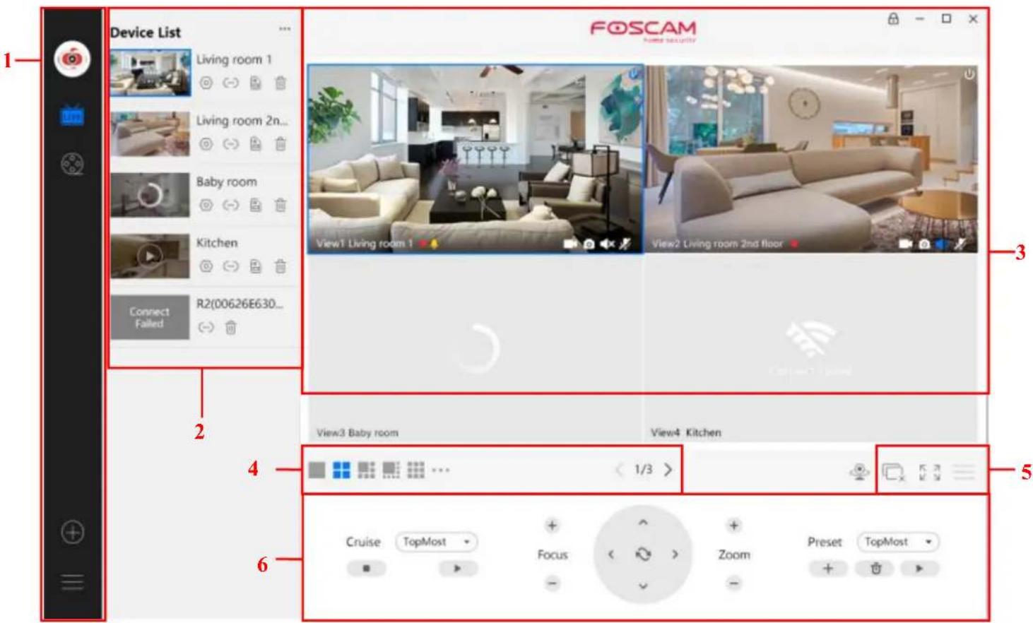 FOSCAM SD2X - Surveillance Software GUI - 1