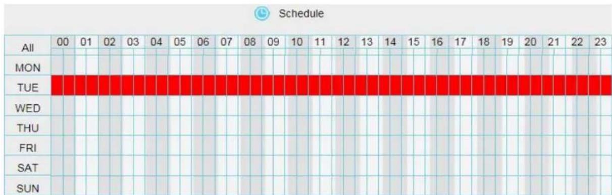 FOSCAM SD2X - Alarm Schedule - 2