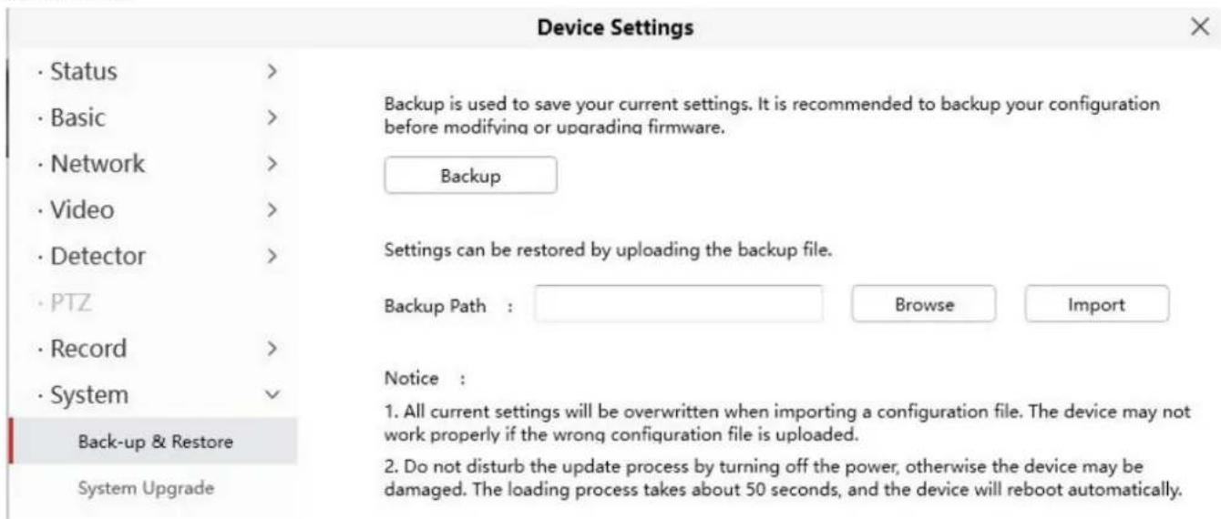 FOSCAM SD2X - Back-up & Restore - 1
