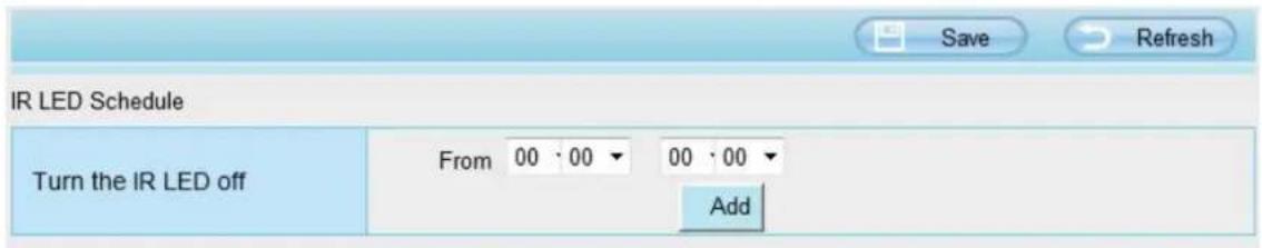 FOSCAM SD2X - IR LED Schedule - 1
