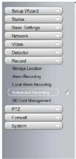 FOSCAM SD2X - Schedule Recording - 5