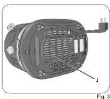 Technical illustration of an electric motor with labeled component (no text or symbols present)