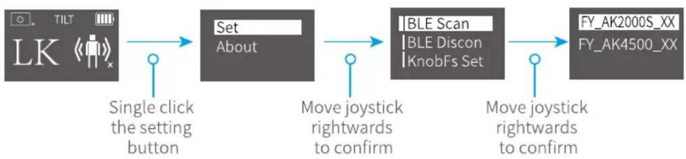FeiyuTech AK2000S - Steps to connect to gimbal: - 1