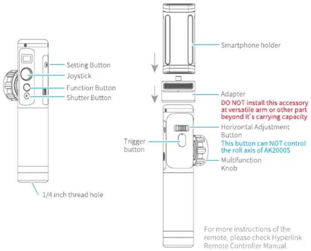 FeiyuTech AK2000S - Steps to connect to gimbal: - 2