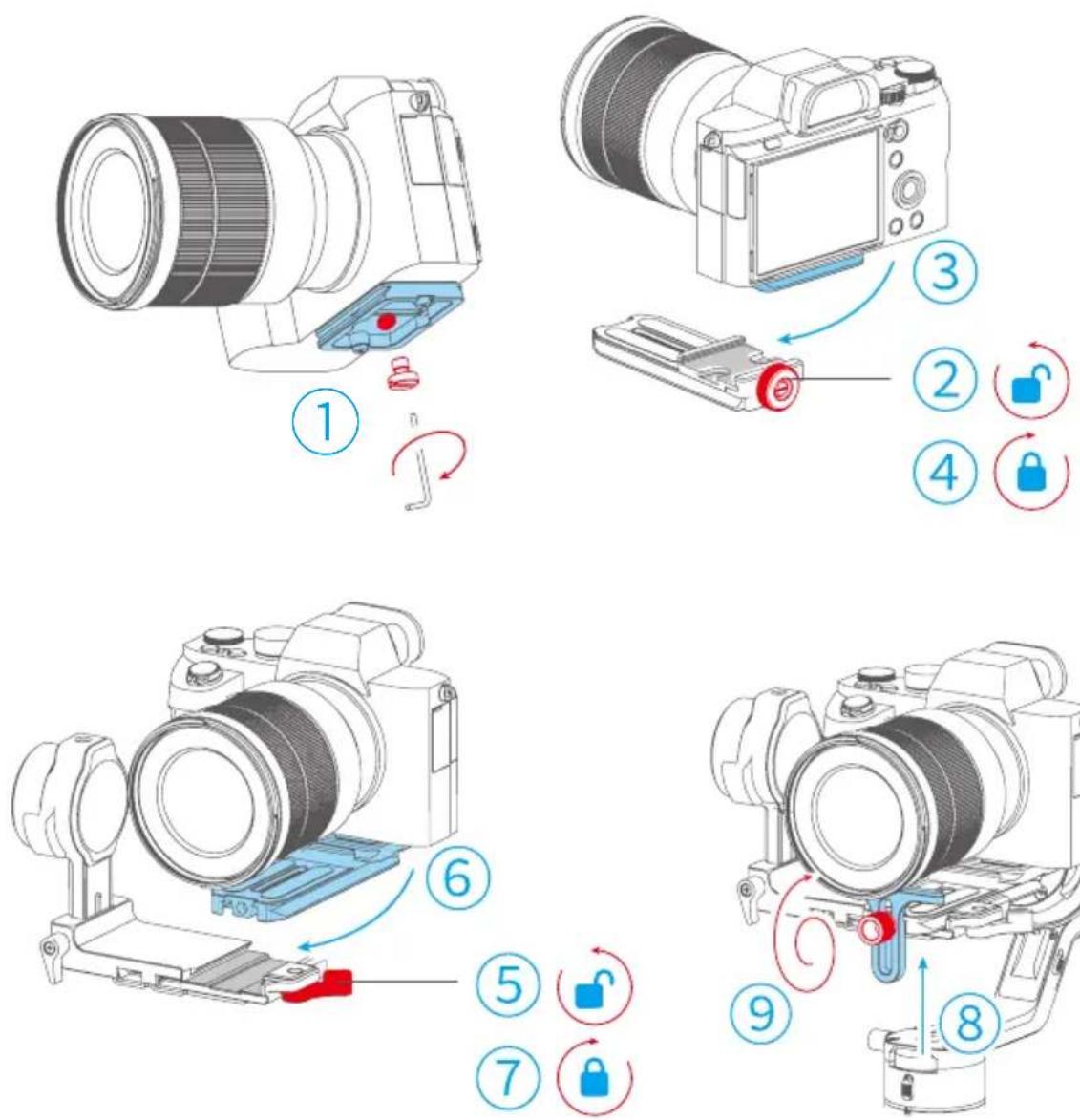FeiyuTech AK2000S - Camera Installation - 1