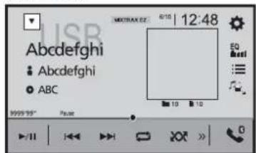 MOTRAX 02 6:10 | 12:48 Abcdefghi • Abcdefghi • ABC 9999/99" Paus EQ Bout 10 10 11 | < > | XO >> | 0