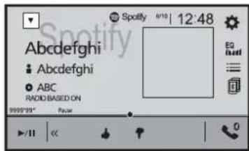 Spotify 6/10 | 12:48 Abcdefghi Abcdefghi ABC RADIO BASED ON 9999'99" New ▶/II << ↓ > 0