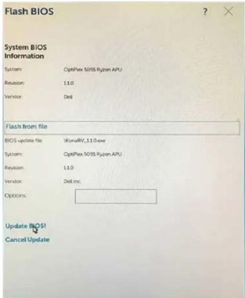 DELL OptiPlex 5070 SFF - CAUTION: Do not power off the system during the BIOS update process. Powering off the system could make the system fail to boot. - 5