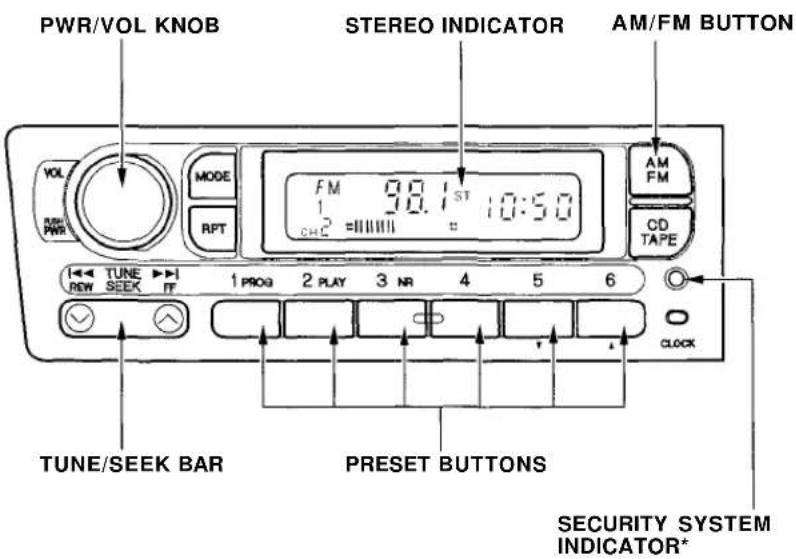 Honda Civic Coupe (1998) - Operating the Radio - 1