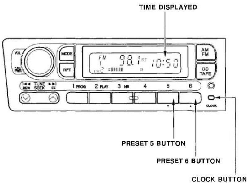 Honda Civic Coupe (1998) - Digital Clock - 1