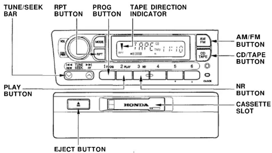 Honda Civic Coupe (1998) - Tape Search Functions - 1