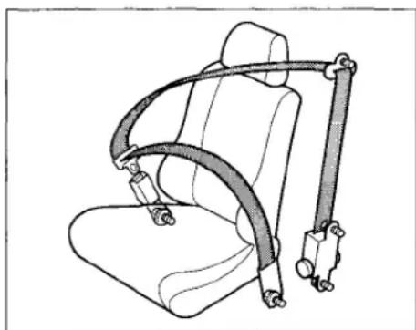 Honda Civic Coupe (1998) - Seat Belt System Components - 2