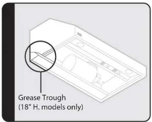 Grease Trough (18" H. models only)