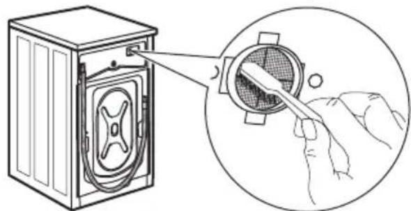 IKEA TVÄTTAD - Het toevoerfilter en het klepfilter reinigen - 2