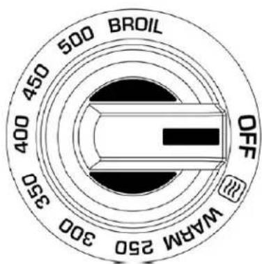 500 BROIL 450 400 350 300 WARM 250 OFF