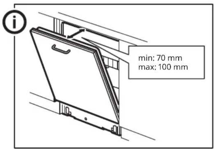 min: 70 mm max: 100 mm