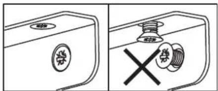 Diagram showing two scenarios of a shower drain with a shower inside, marked by a cross symbol indicating no shower.