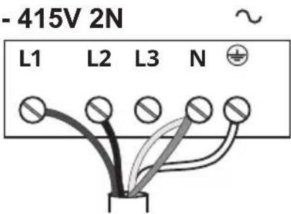 - 415V 2N L1 L2 L3 N ~