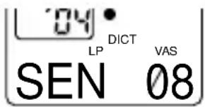 SANYO ICR-B34 - VAS (OFF eller ON): Ställa in VAS (röstaktiverat system) - 2
