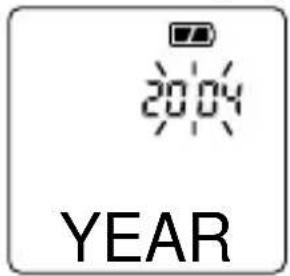 SANYO ICR-B34 - Inställningsläge för datum och tid: YEAR, MM/DD, 12 eller 24 HOUR, TIME - 1