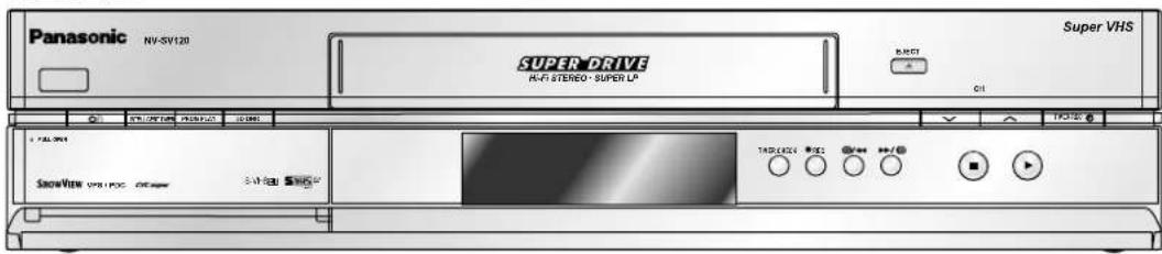 Panasonic NV-SV120 SUPER DRIVE HIV-3 INTEREO - SUPER LP Super VHS CII STRAWBUSH FROCK 12:00 PM TAXOLOX 80Hz 0.000 0.000 TV/DCW 17:30 AM ShowView VHSP/POC 3:15:30 5:00 PM SUNI