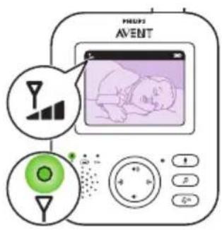 PHILIPS Avent SCD833 - Встановлення з'єднання між батьківським блоком і дитячим блоком - 6