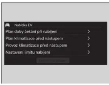 Nabilda EV Plán doby čekání při nabíjení > Plán klimatizace před nástupem > Provoz klimatizace před nástupem > Nastavení limitu nabíjení >