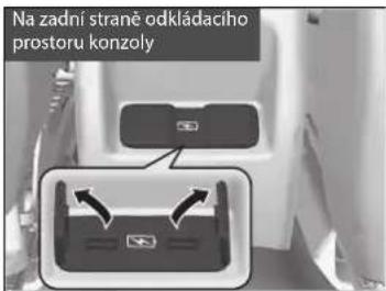 Na zadní straně odkládacího prostoru konzoly