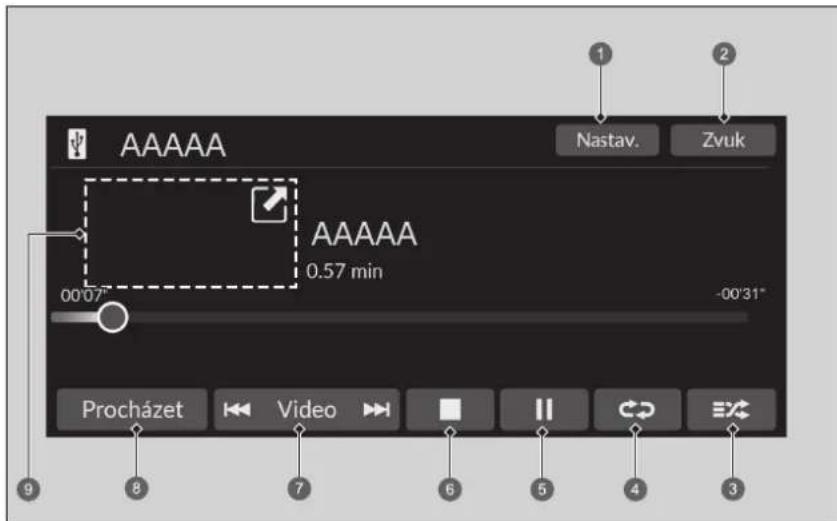AAAAA AAAAA 0.57 min 00'07" -00'31" Nastav. Zvuk Procházet Video 6 II CD EX 9 8 7 6 5 4 3