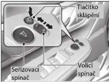 Tlačitko sklápění Seřizovací spínač Volicí spínač