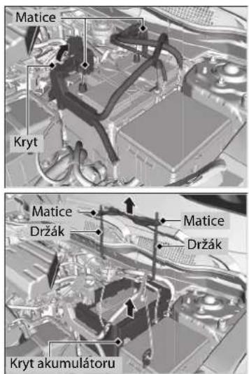 Matice Kryt Matice Držák Matice Držák Kryt akumulátoru