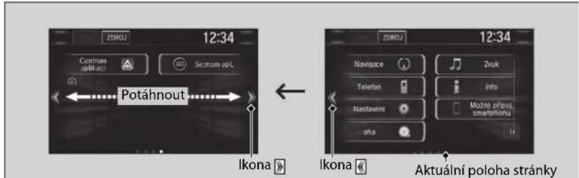 ZOROJ 12:34 Centrum splik aci Sescam spl Potáhnout Ikona ZOROJ 12:34 Navigace Telefon Nastavani aha 2vuk info Možné připoj smaňphonu Ikona Aktuální poloha stránky